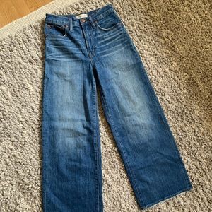 Madewell Blue Wide Leg Jeans